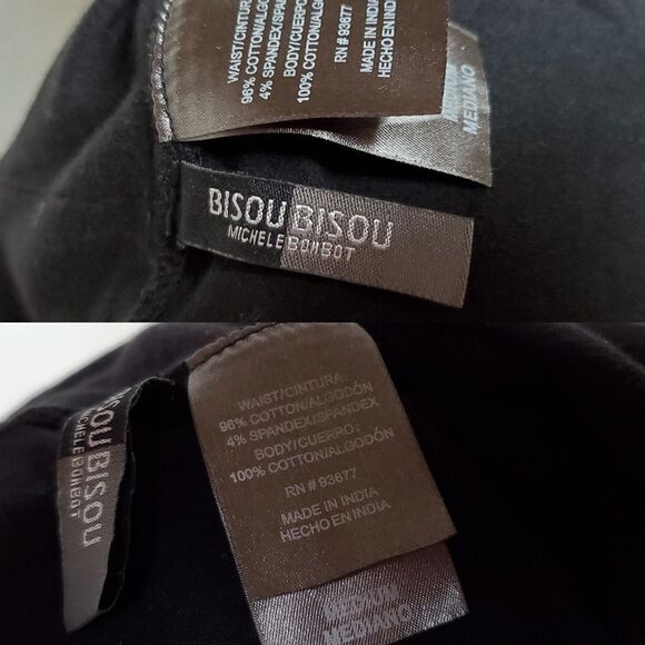 Vintage Y2K Bisou Bisou Michelle Bonbot Black Asymmetrical Patchwork Midi Skirt - Picture 16 of 16